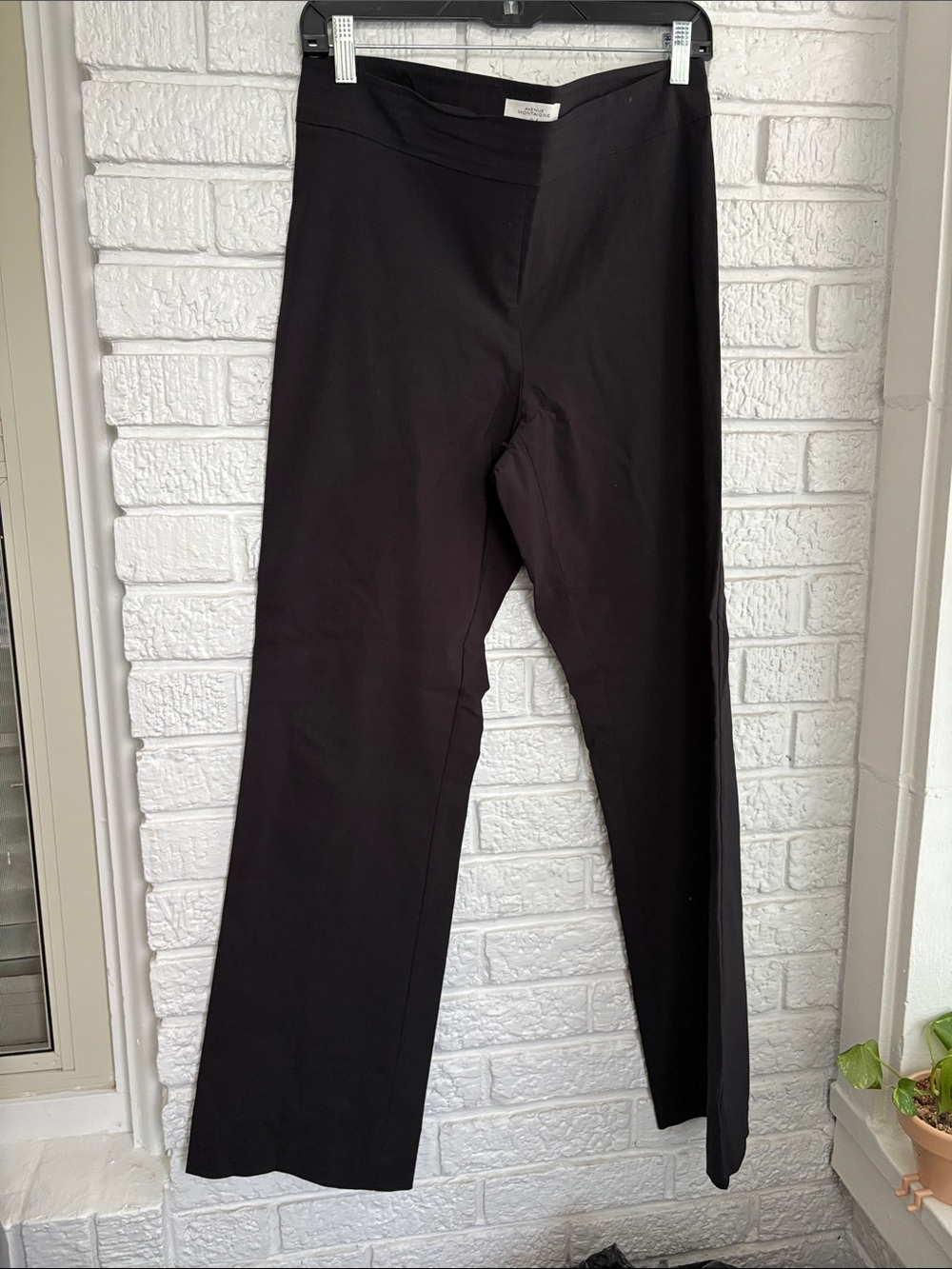 Eileen Fisher Black Wide-Leg Pull-On Pants